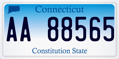 CT license plate AA88565