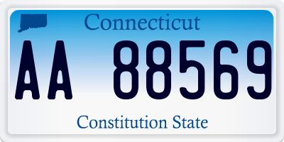 CT license plate AA88569