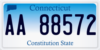 CT license plate AA88572