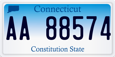 CT license plate AA88574