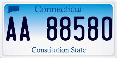 CT license plate AA88580