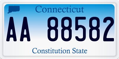 CT license plate AA88582