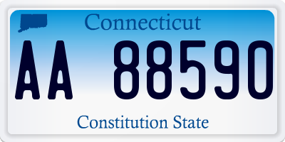 CT license plate AA88590