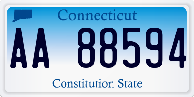 CT license plate AA88594