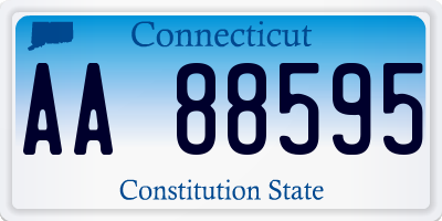 CT license plate AA88595