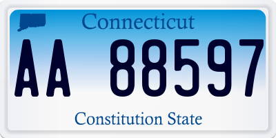 CT license plate AA88597