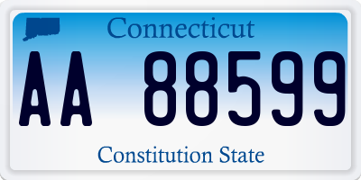 CT license plate AA88599