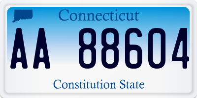 CT license plate AA88604