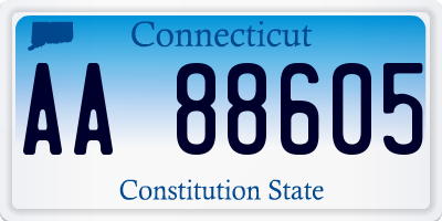 CT license plate AA88605