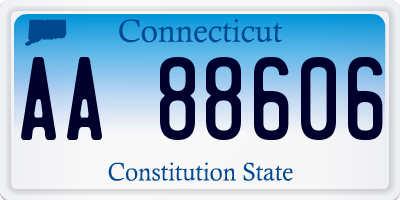 CT license plate AA88606