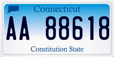 CT license plate AA88618