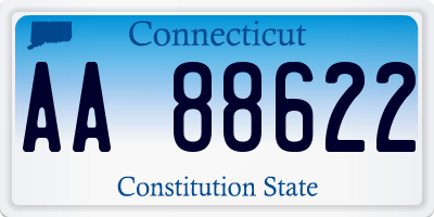 CT license plate AA88622