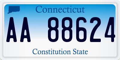 CT license plate AA88624