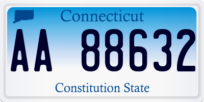 CT license plate AA88632