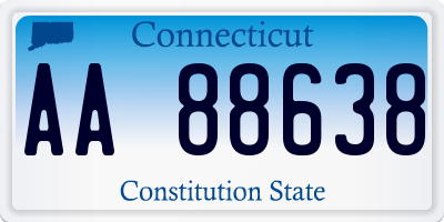 CT license plate AA88638