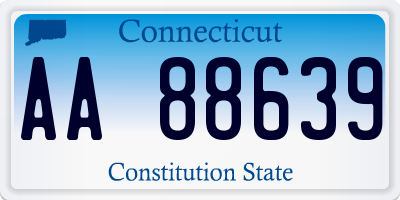 CT license plate AA88639