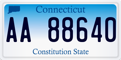 CT license plate AA88640