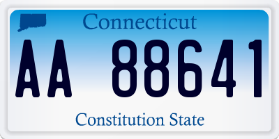 CT license plate AA88641