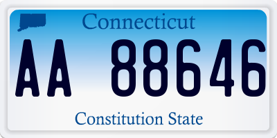 CT license plate AA88646