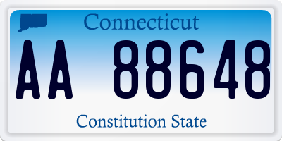 CT license plate AA88648