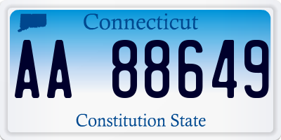 CT license plate AA88649