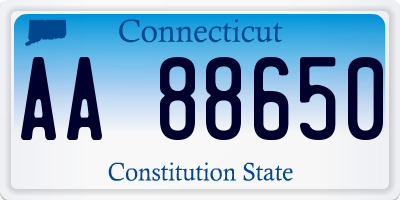 CT license plate AA88650