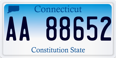 CT license plate AA88652