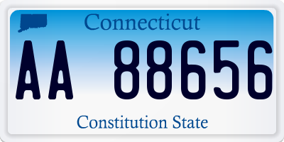 CT license plate AA88656