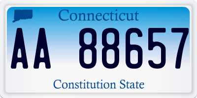 CT license plate AA88657