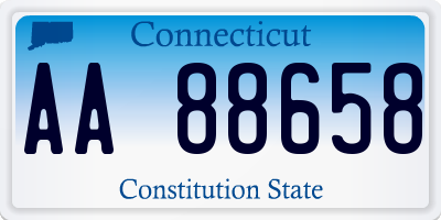 CT license plate AA88658