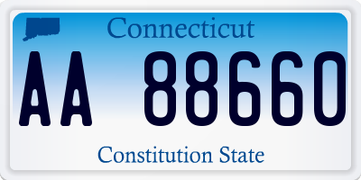 CT license plate AA88660