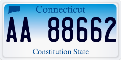 CT license plate AA88662