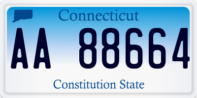 CT license plate AA88664