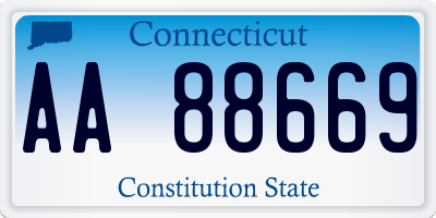 CT license plate AA88669