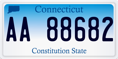 CT license plate AA88682