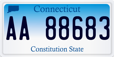 CT license plate AA88683