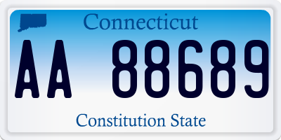 CT license plate AA88689