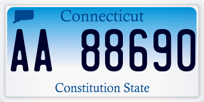 CT license plate AA88690