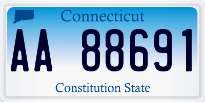 CT license plate AA88691