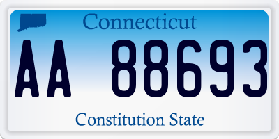 CT license plate AA88693