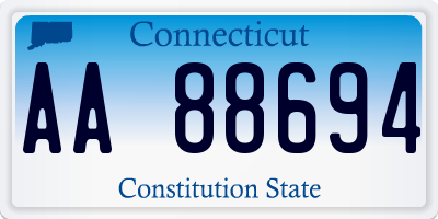 CT license plate AA88694