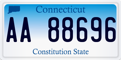 CT license plate AA88696