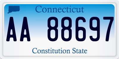 CT license plate AA88697