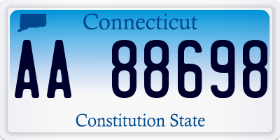 CT license plate AA88698