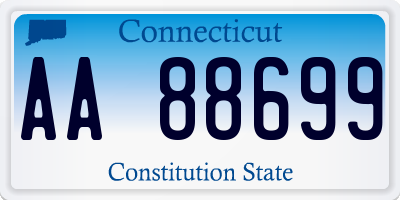 CT license plate AA88699