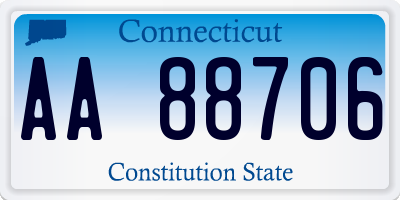 CT license plate AA88706