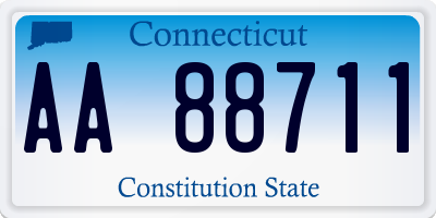 CT license plate AA88711