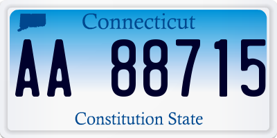 CT license plate AA88715