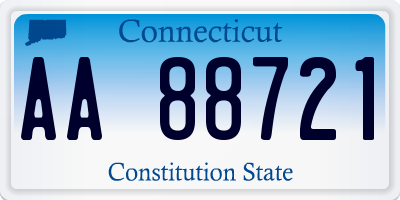 CT license plate AA88721