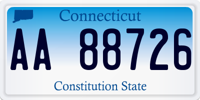 CT license plate AA88726